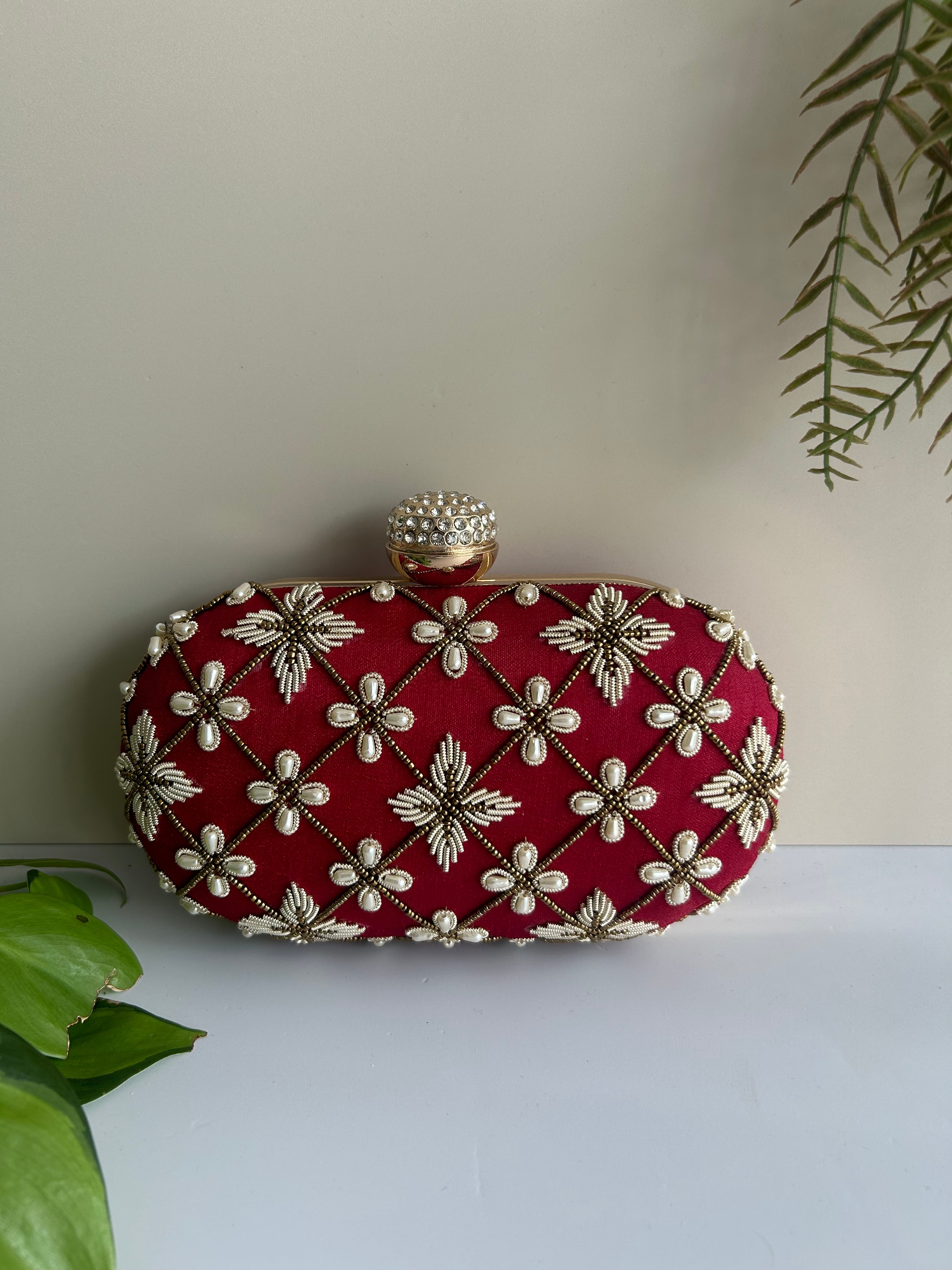 Embroidered Clutch