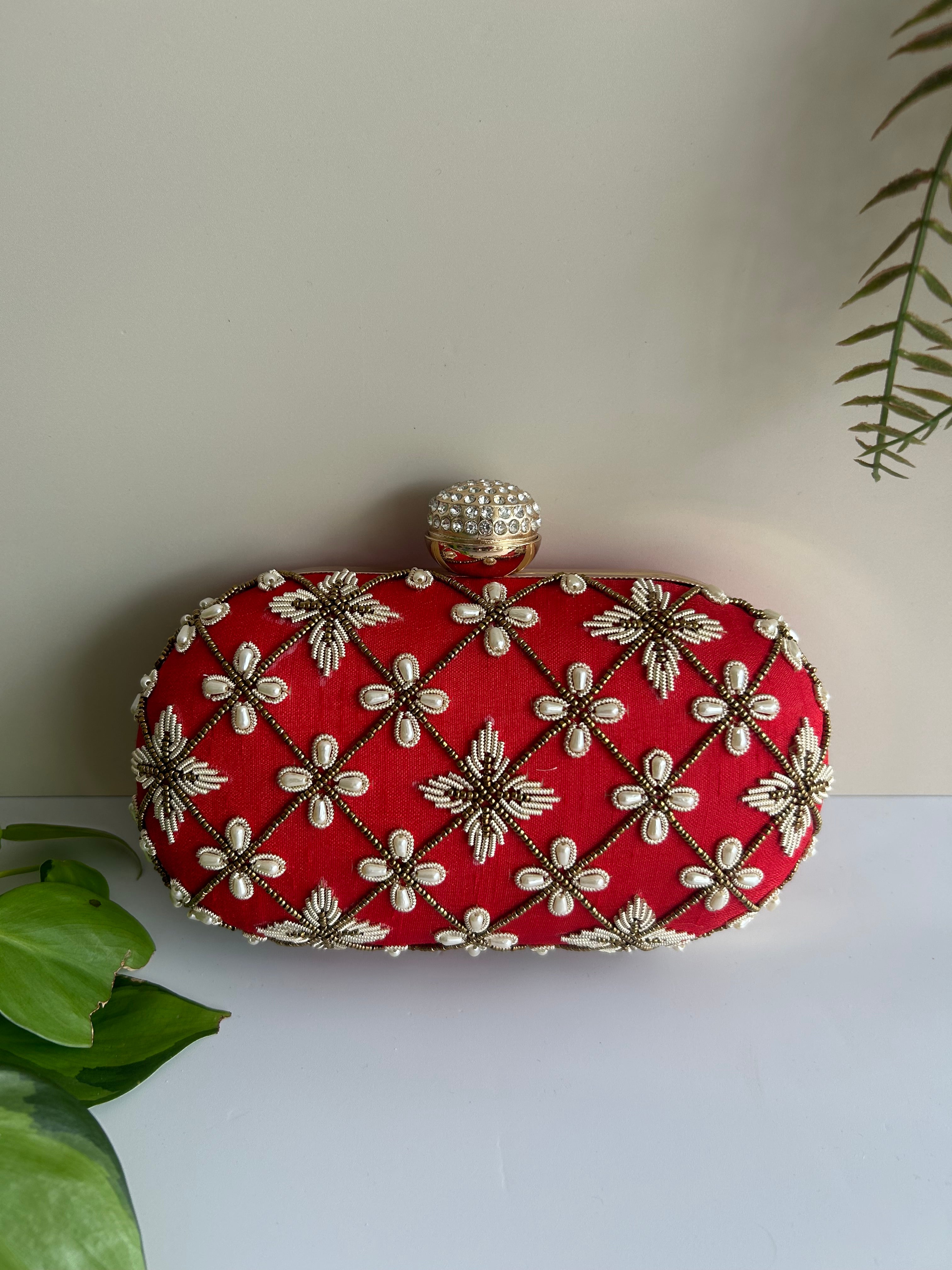 Embroidered Clutch