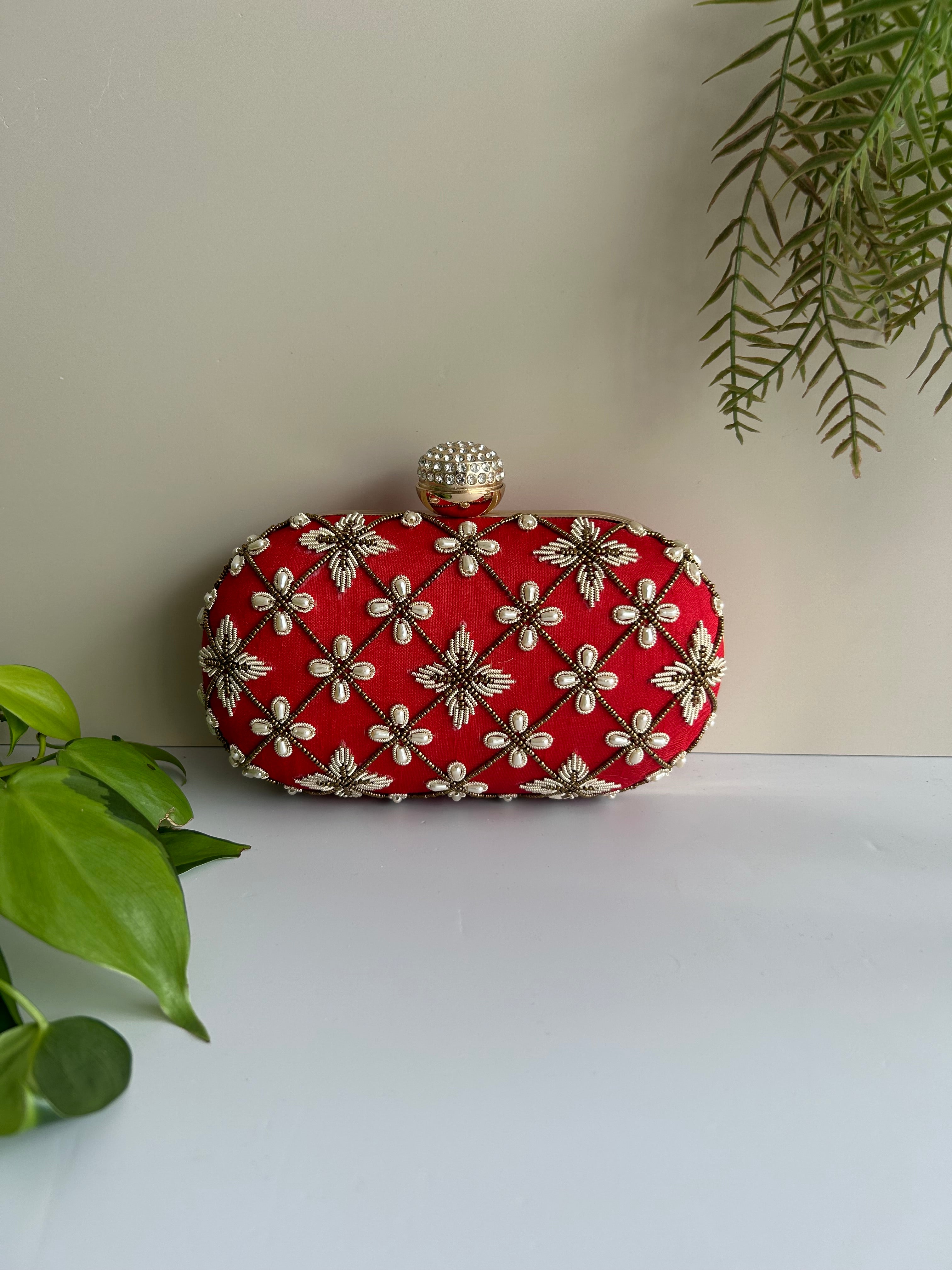 Embroidered Clutch