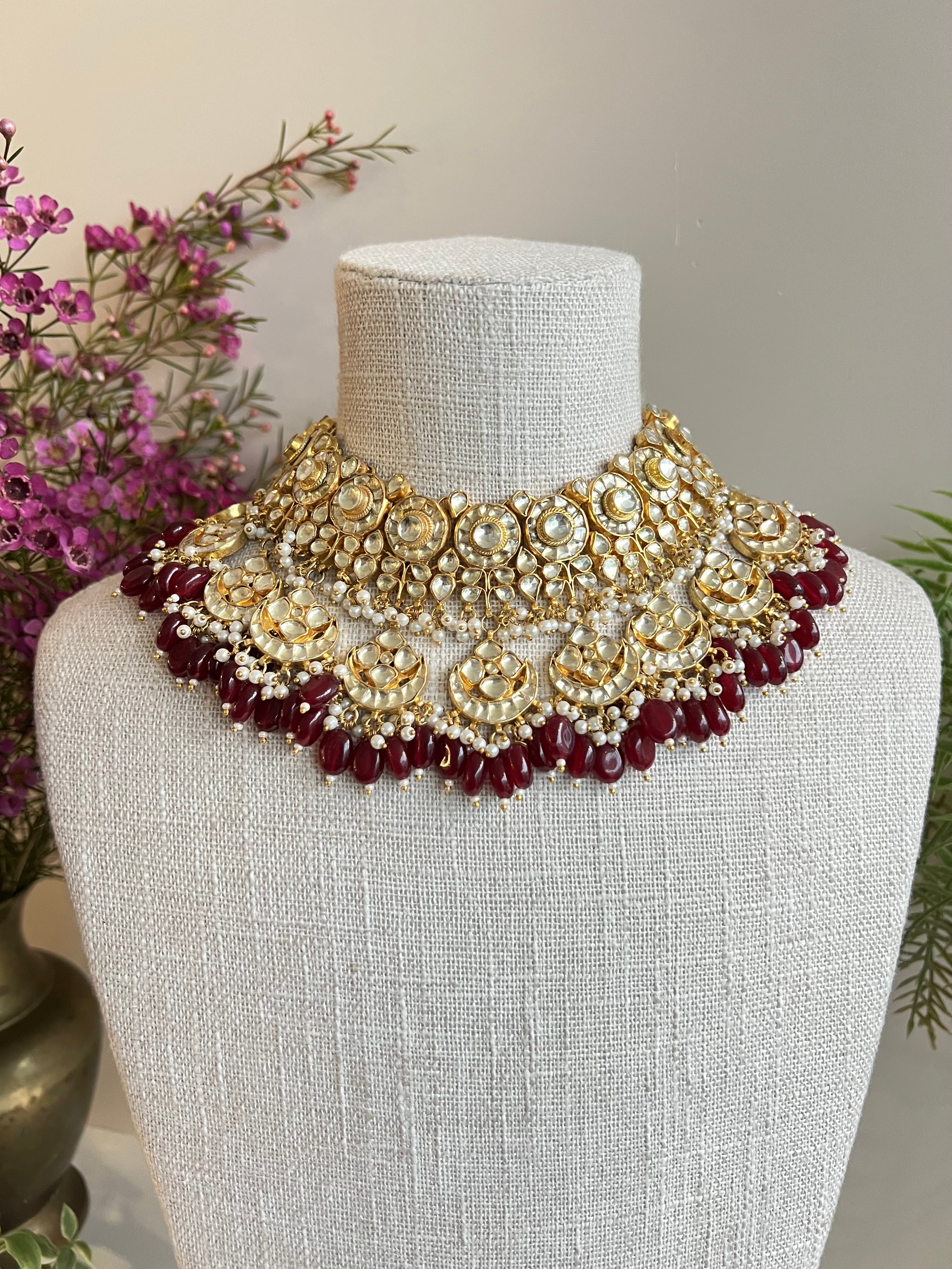 Zohora paachi kundan necklace set