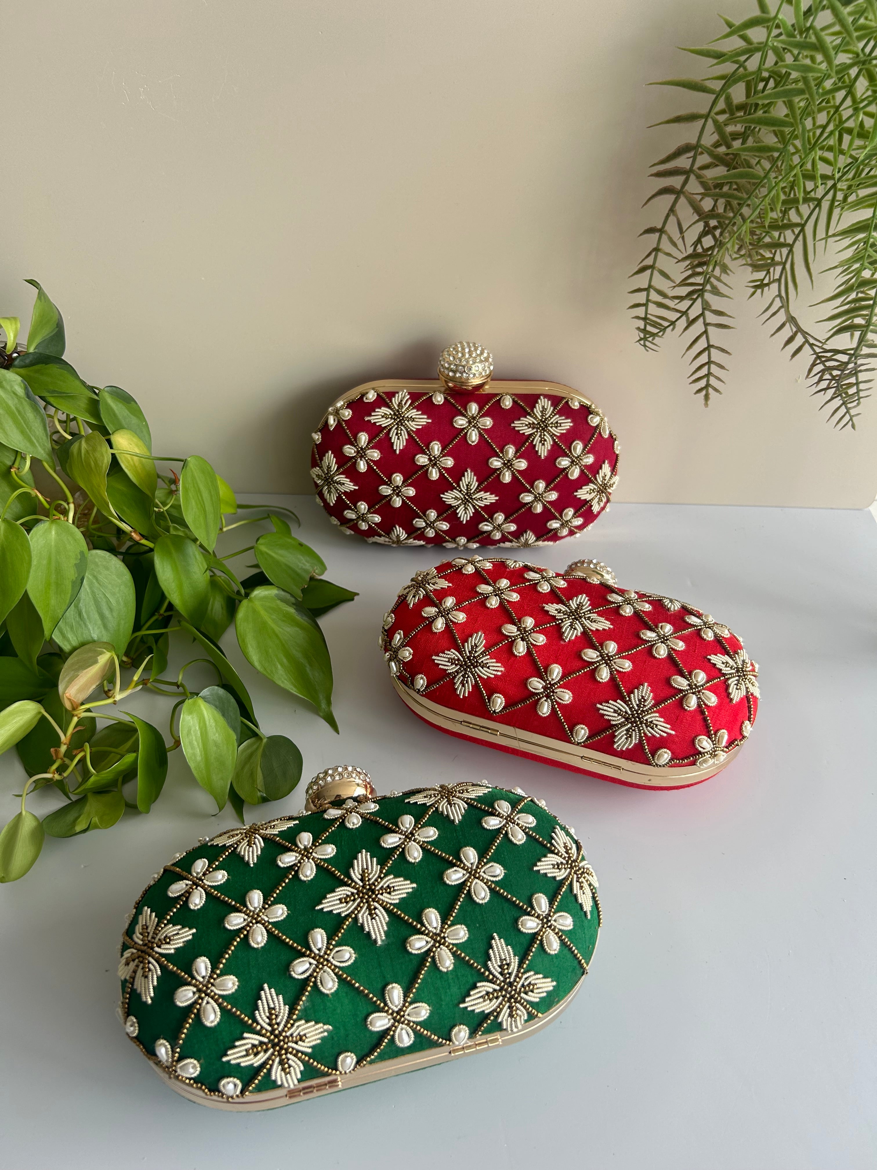 Embroidered Clutch