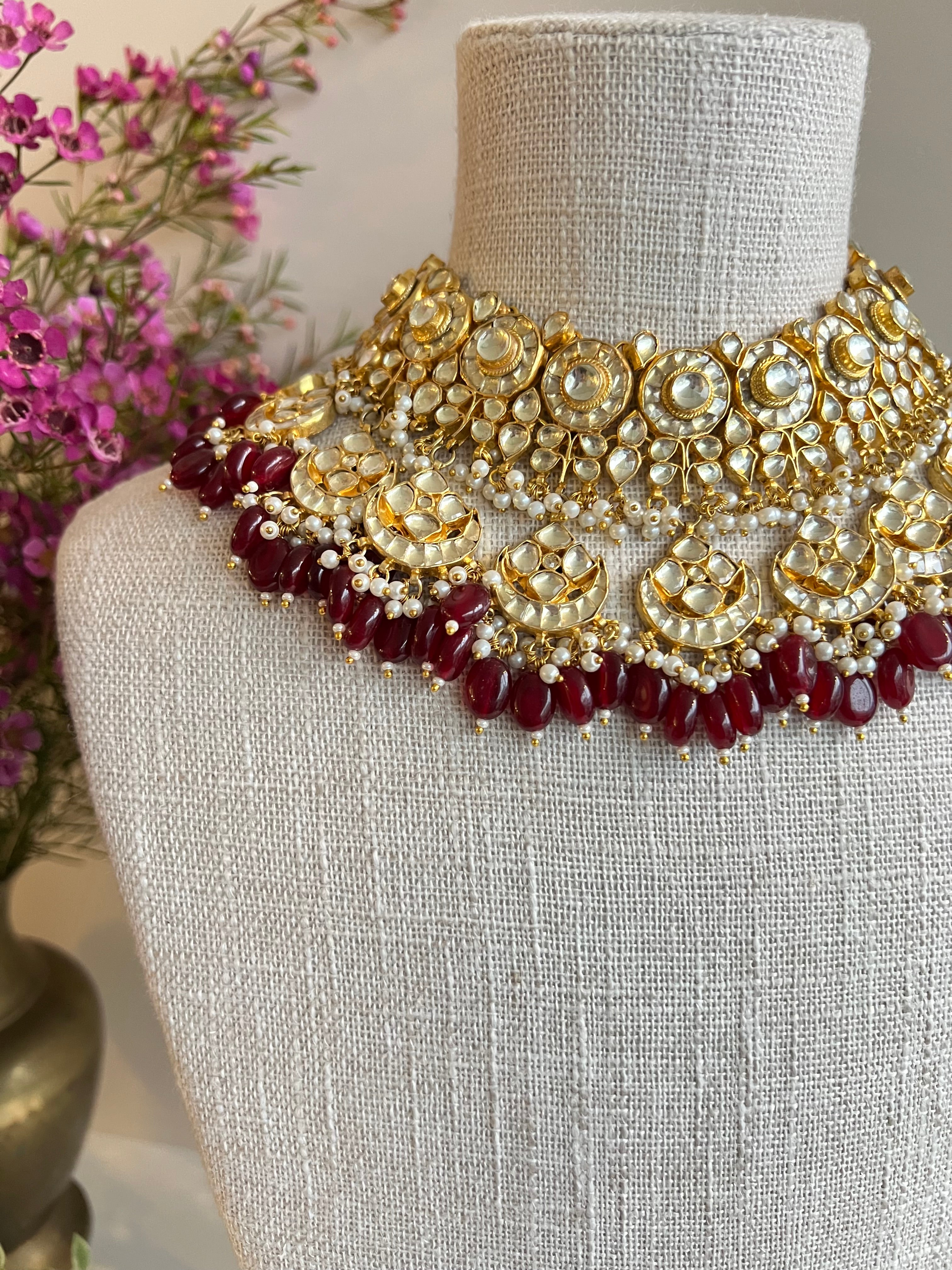 Zohora paachi kundan necklace set