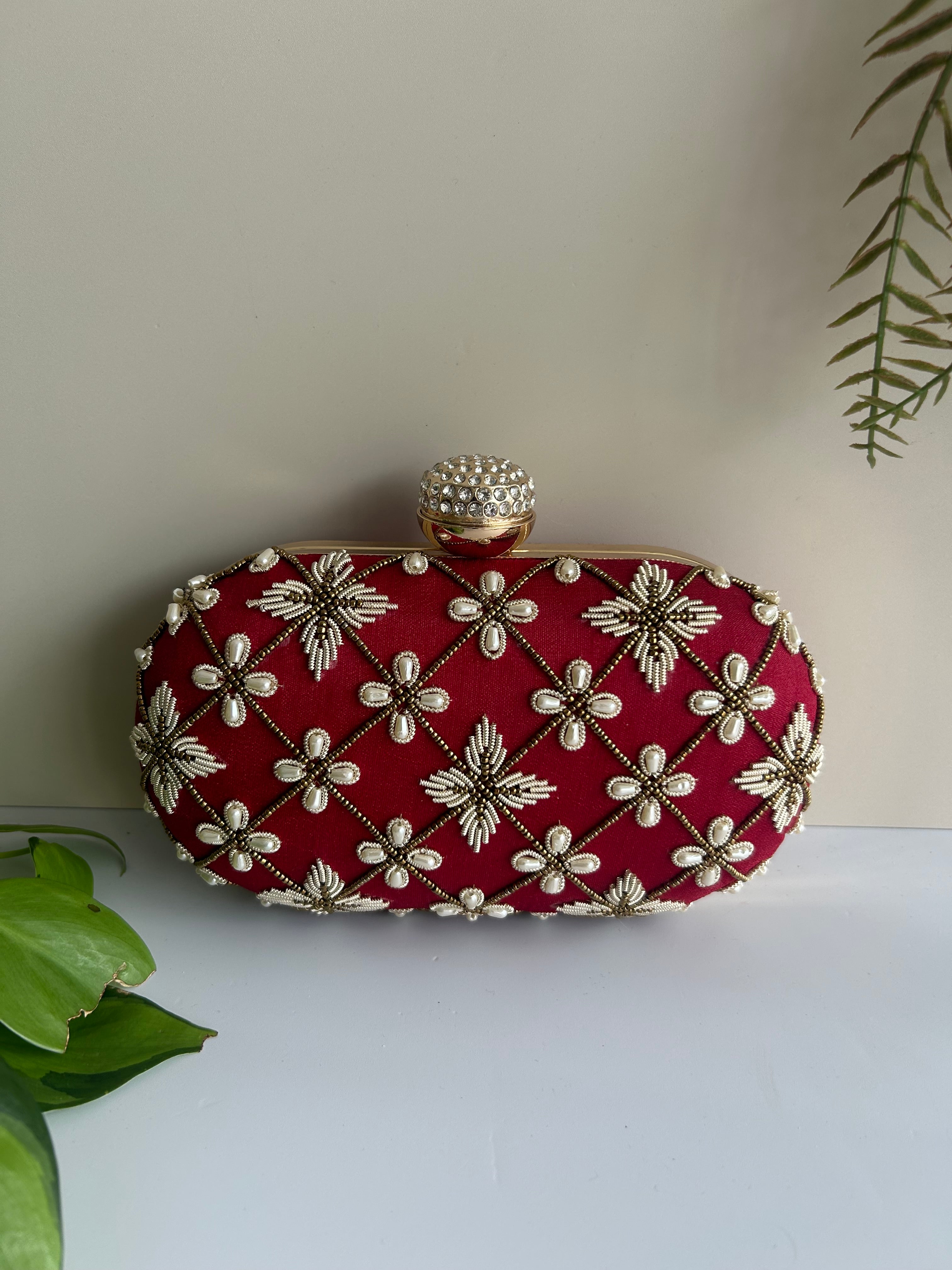 Embroidered Clutch