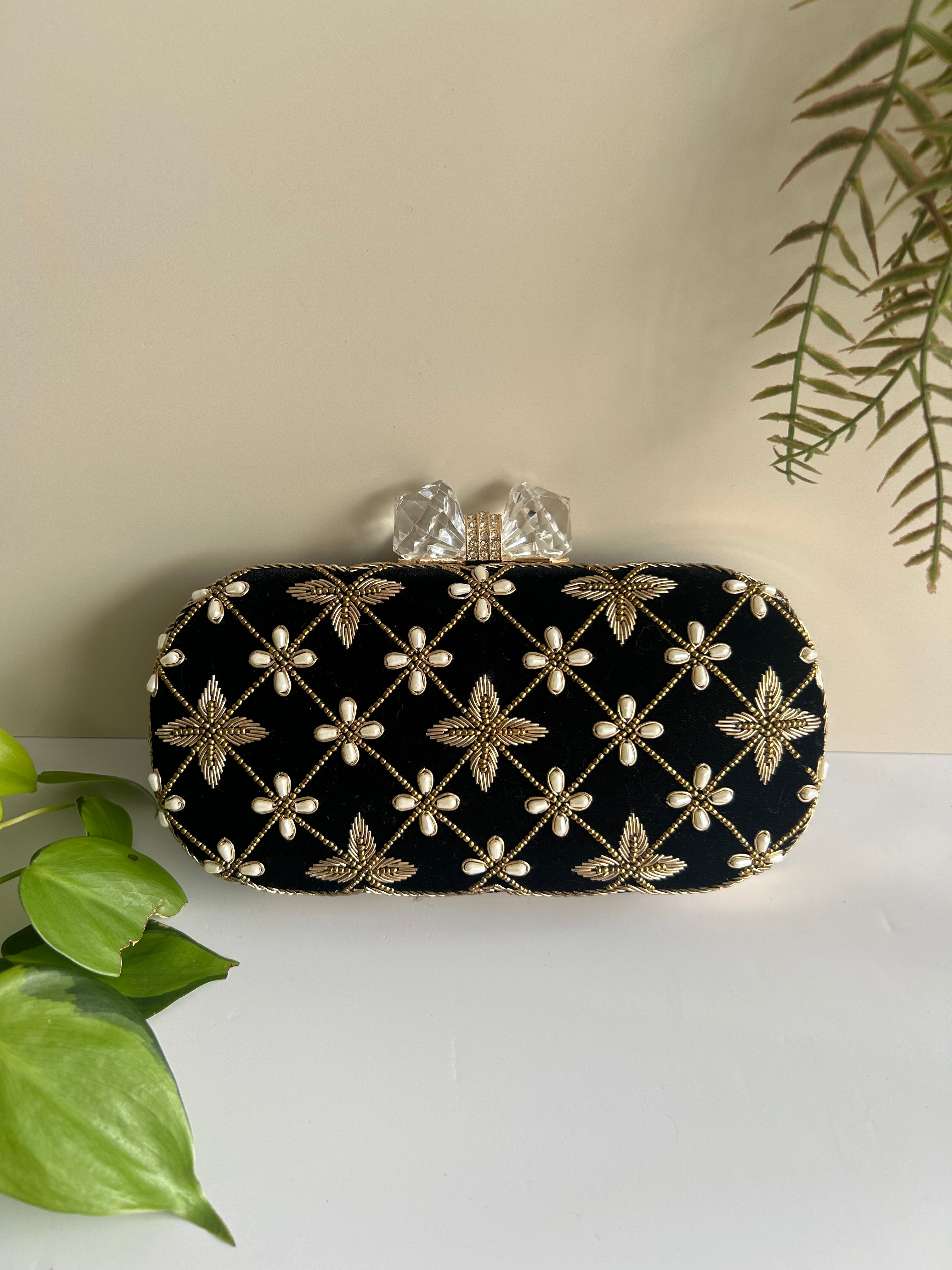Embroidered Clutch