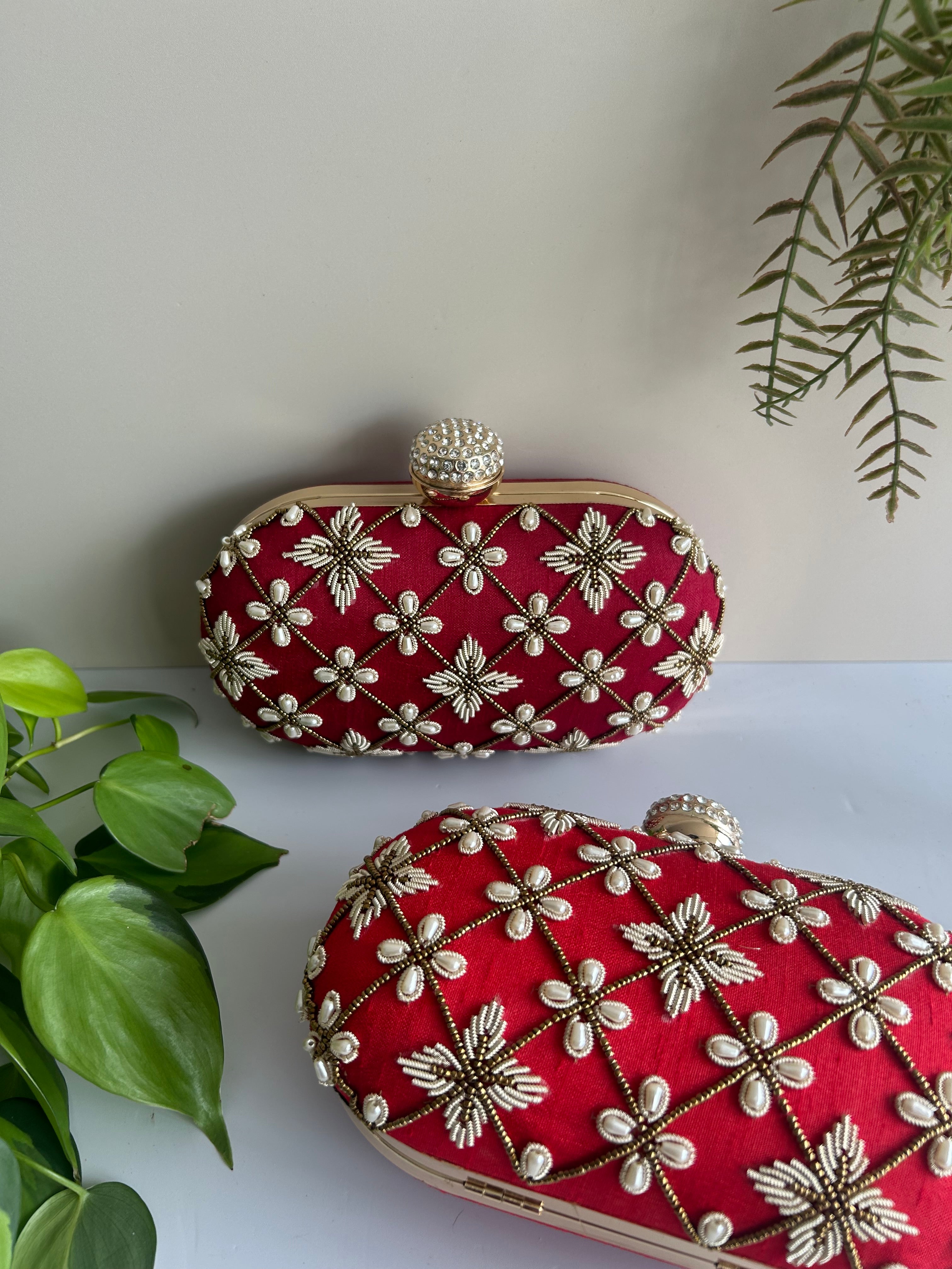 Embroidered Clutch