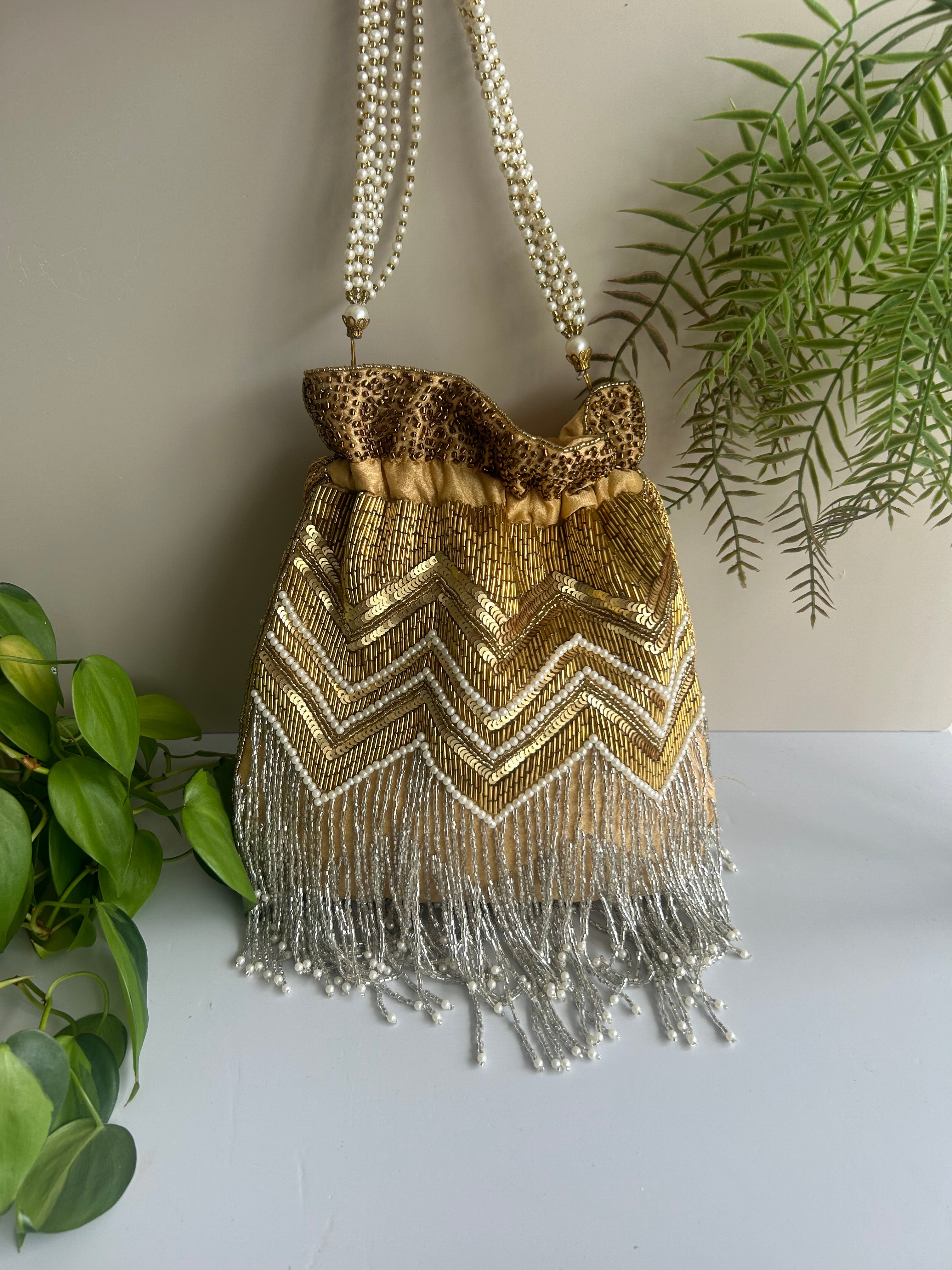 Chevron Potli Bag