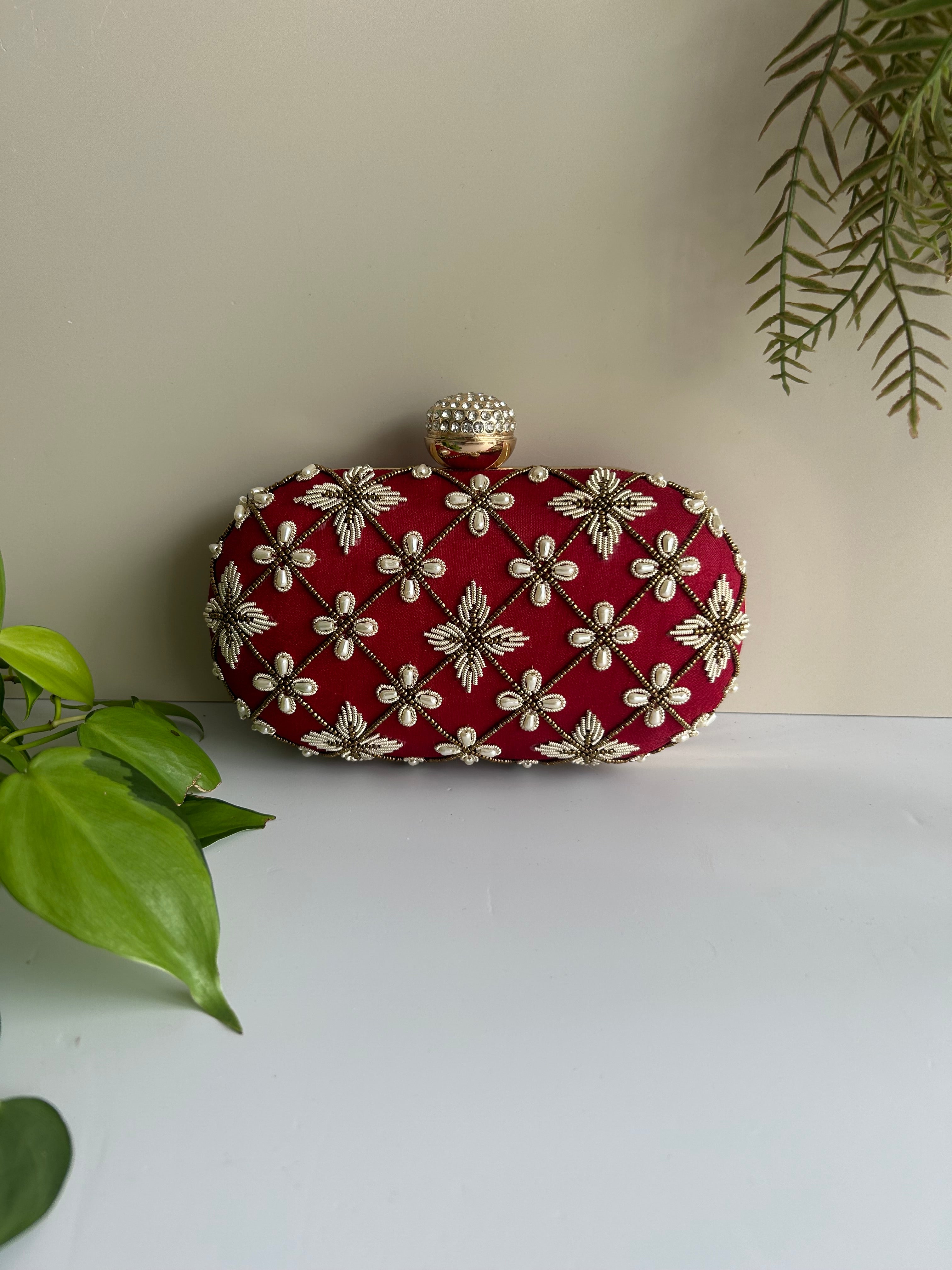 Embroidered Clutch