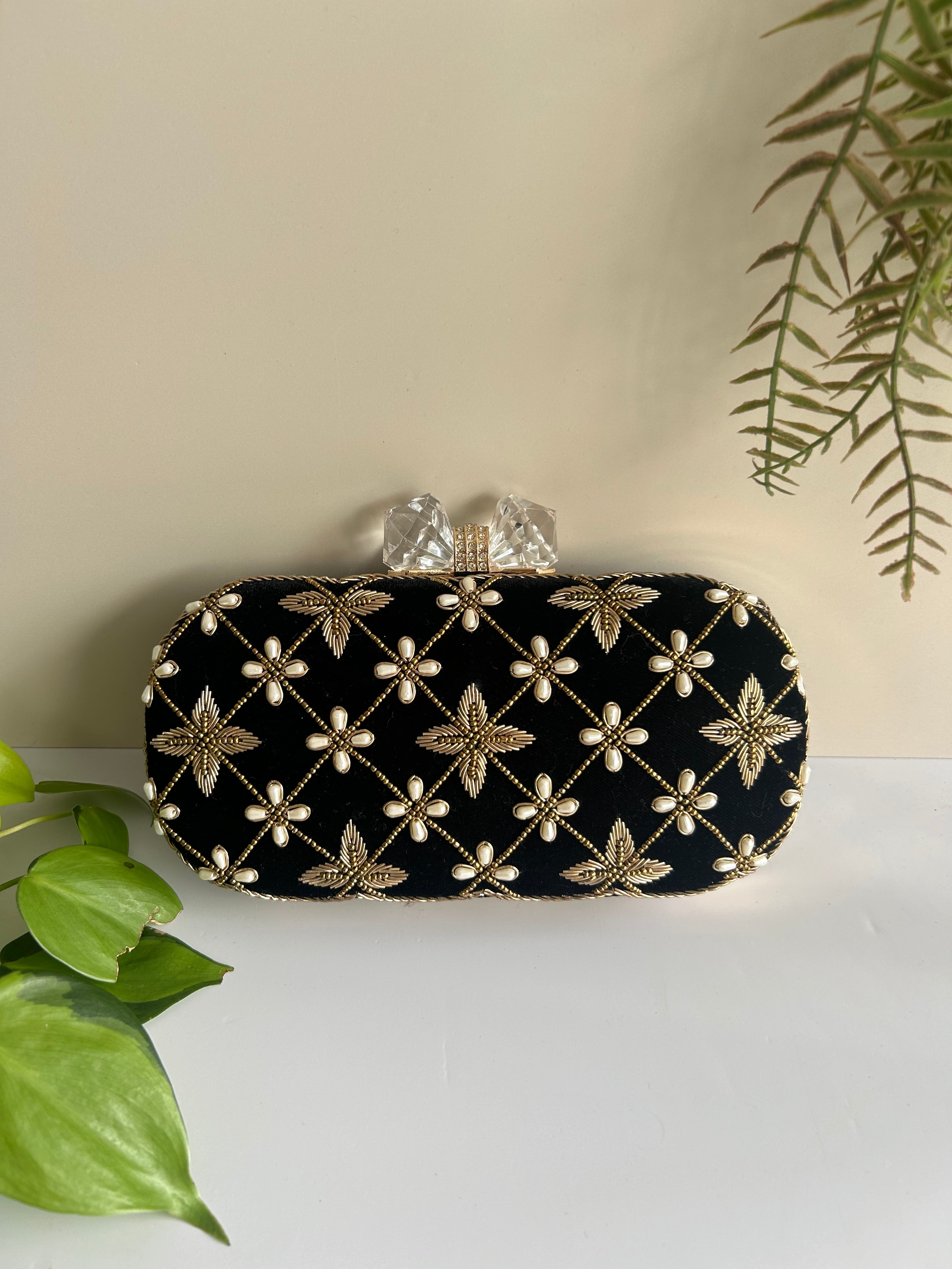 Embroidered Clutch