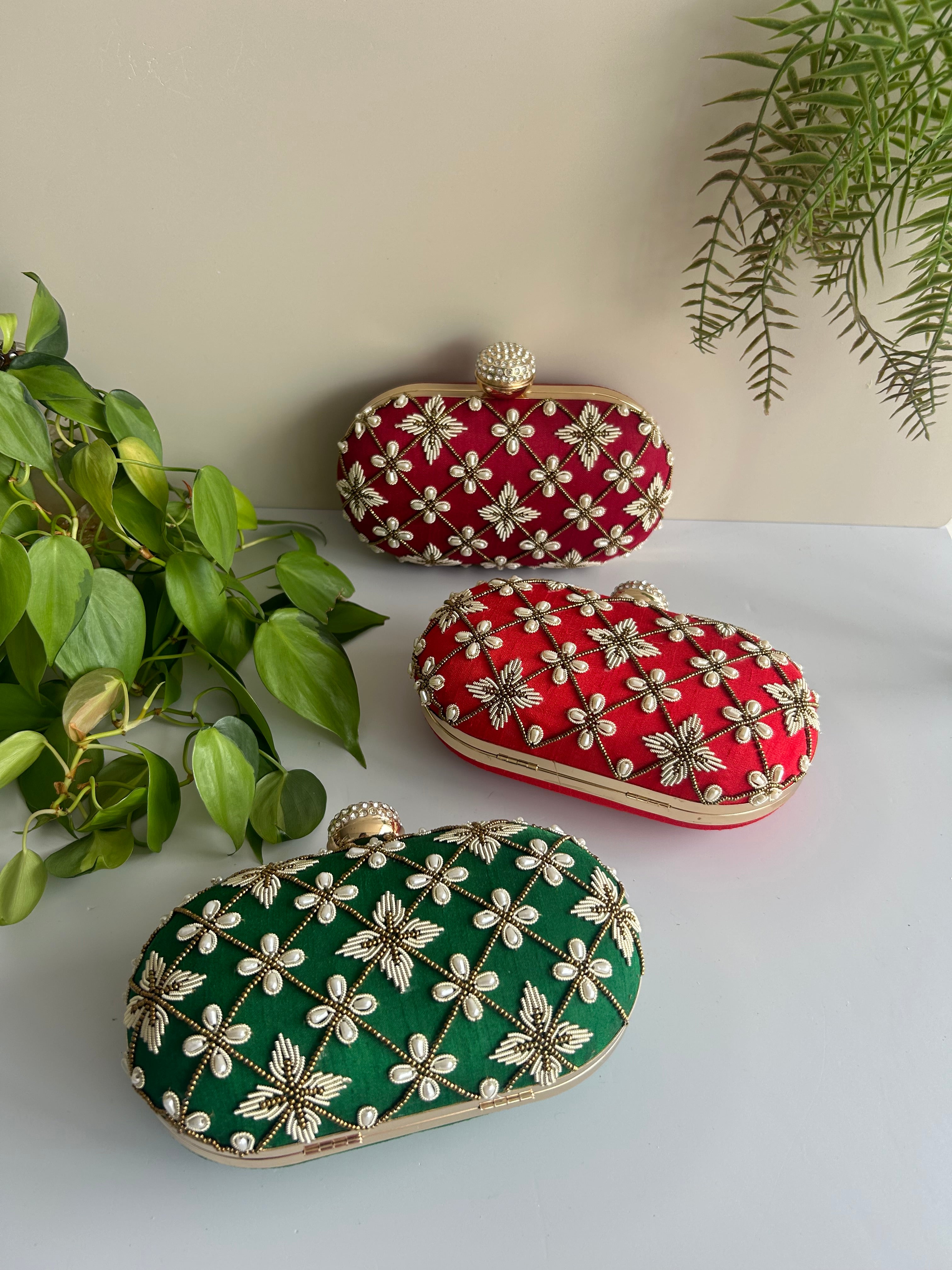 Embroidered Clutch