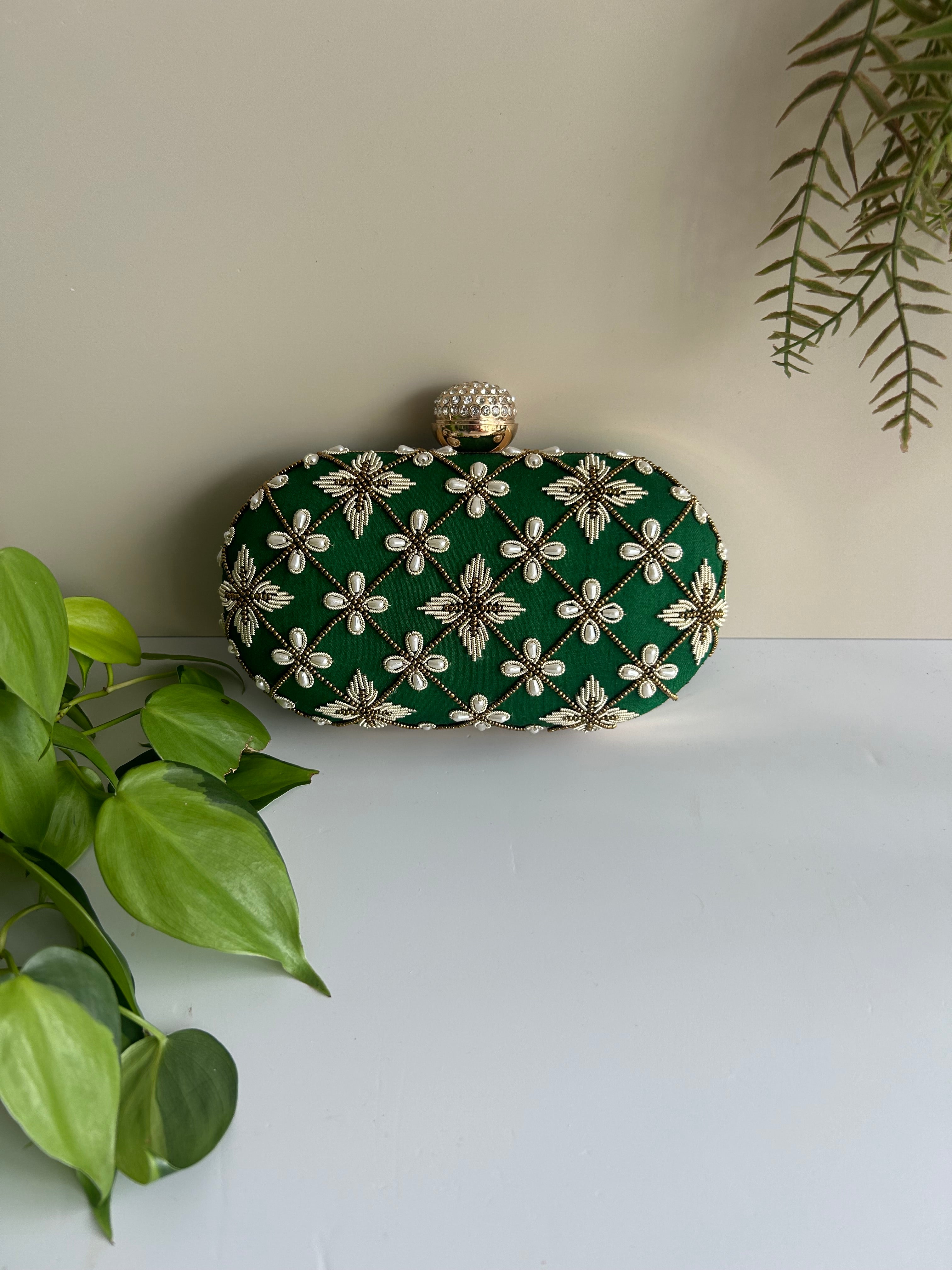 Embroidered Clutch