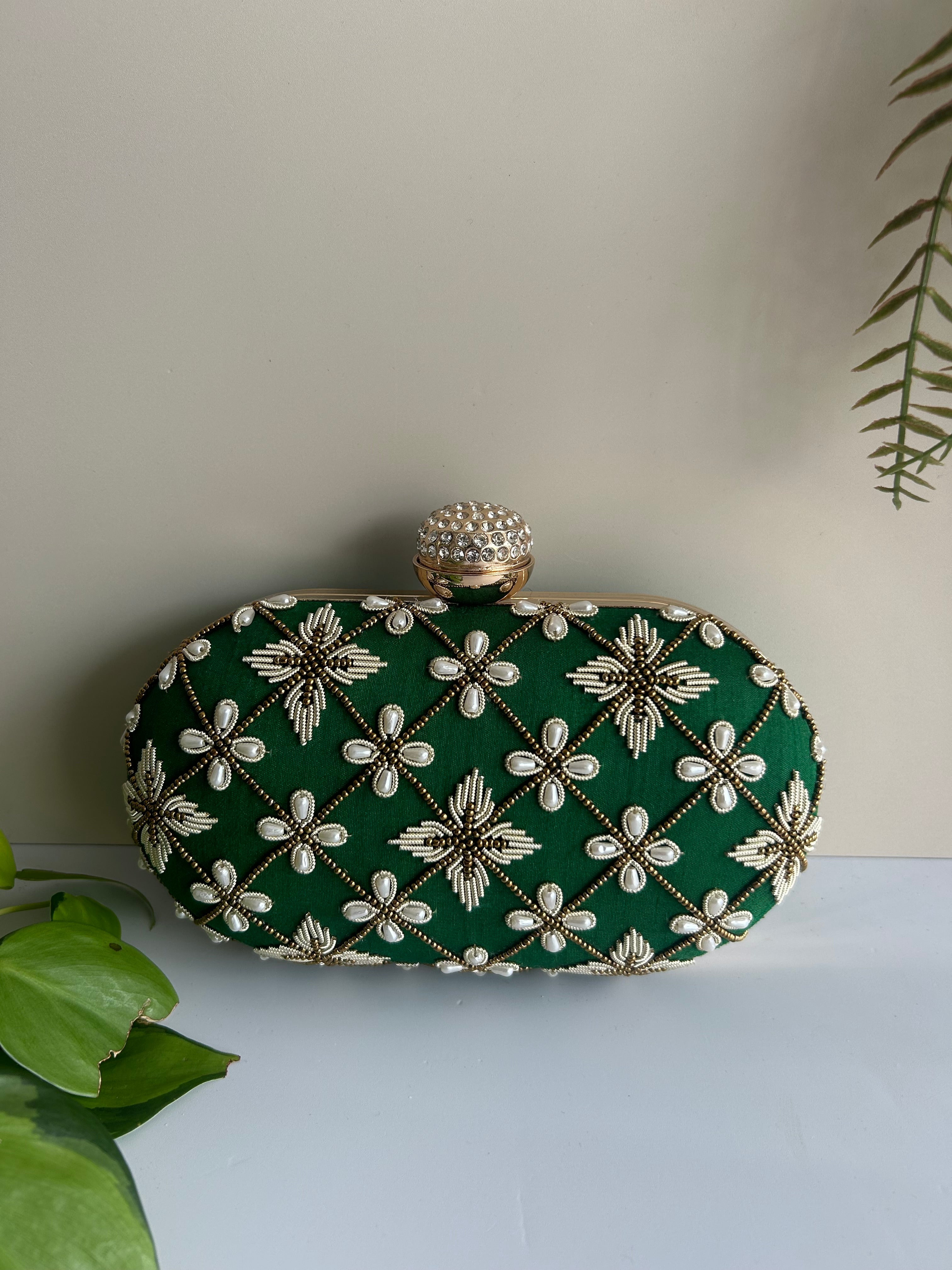 Embroidered Clutch