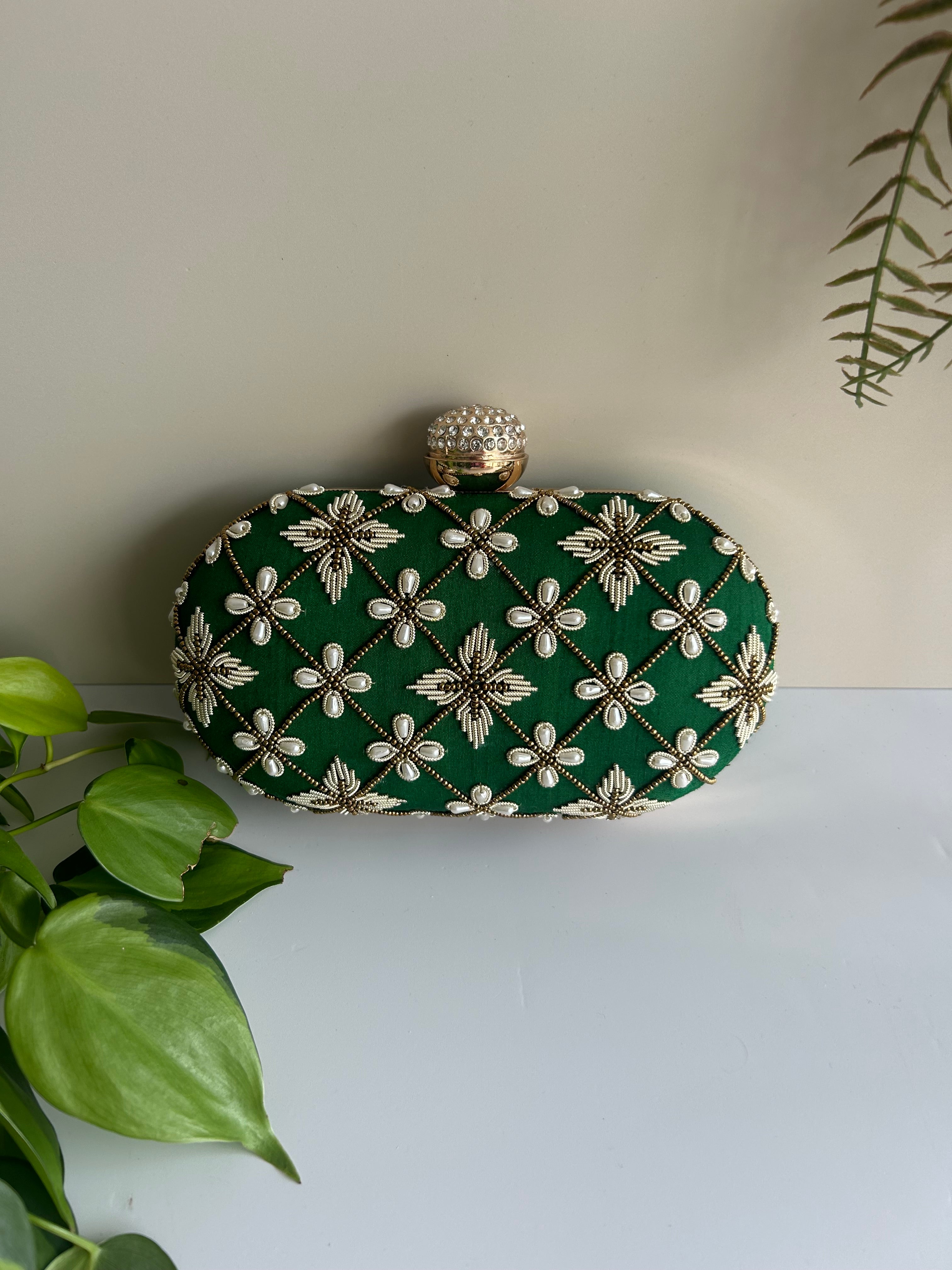Embroidered Clutch