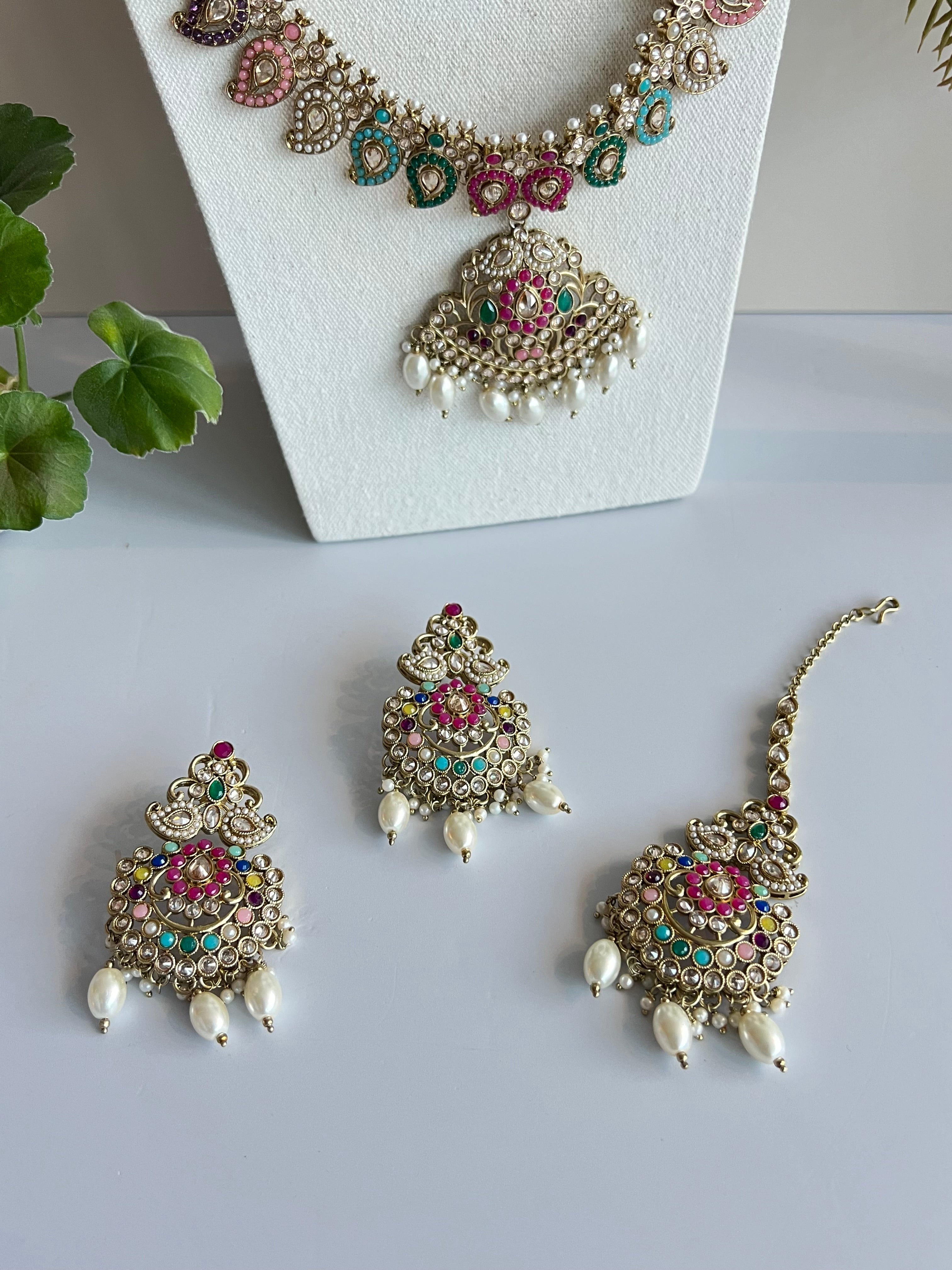 Festive Essentials- Progga Long Necklace set 1