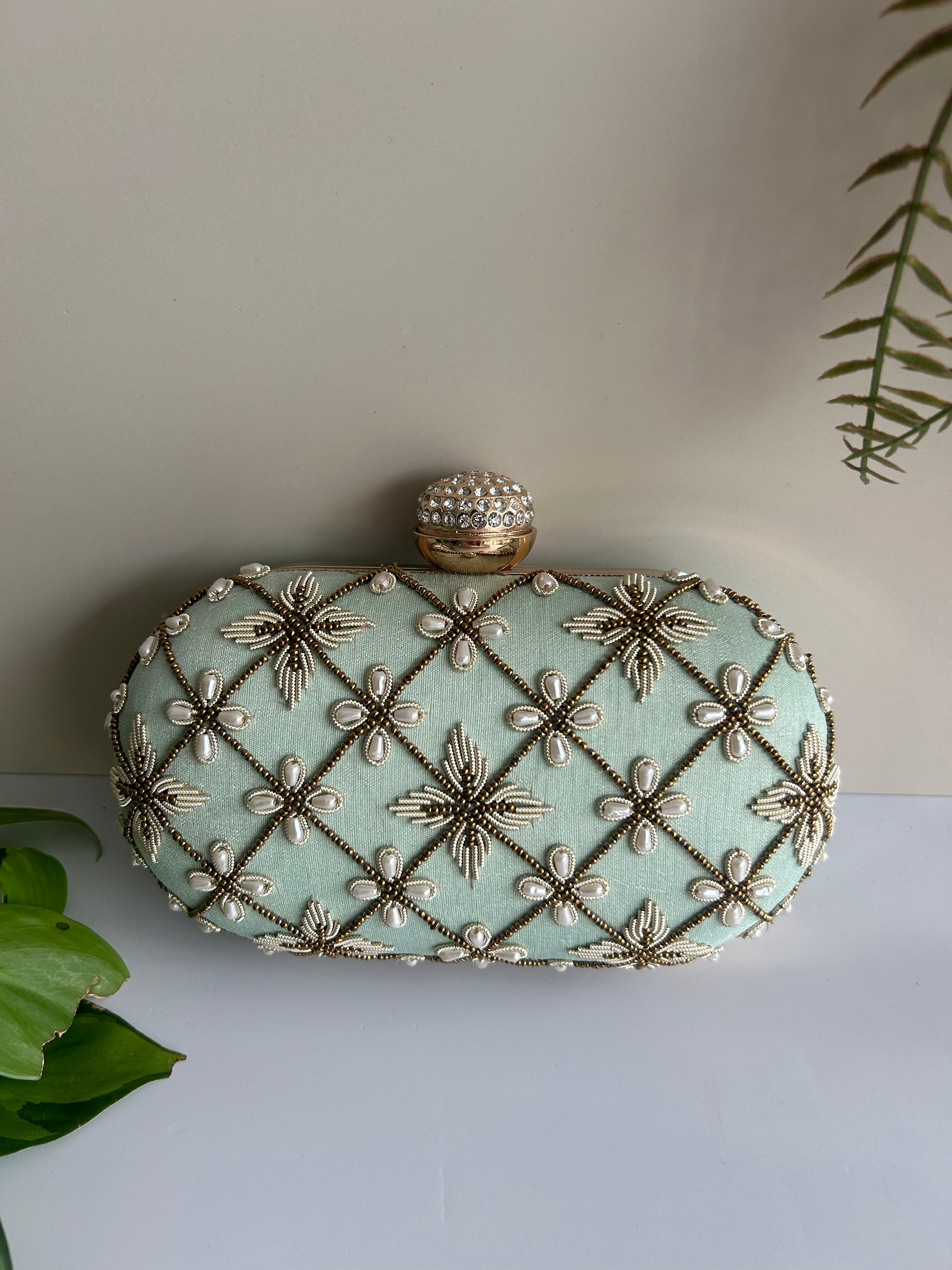 Embroidered Clutch