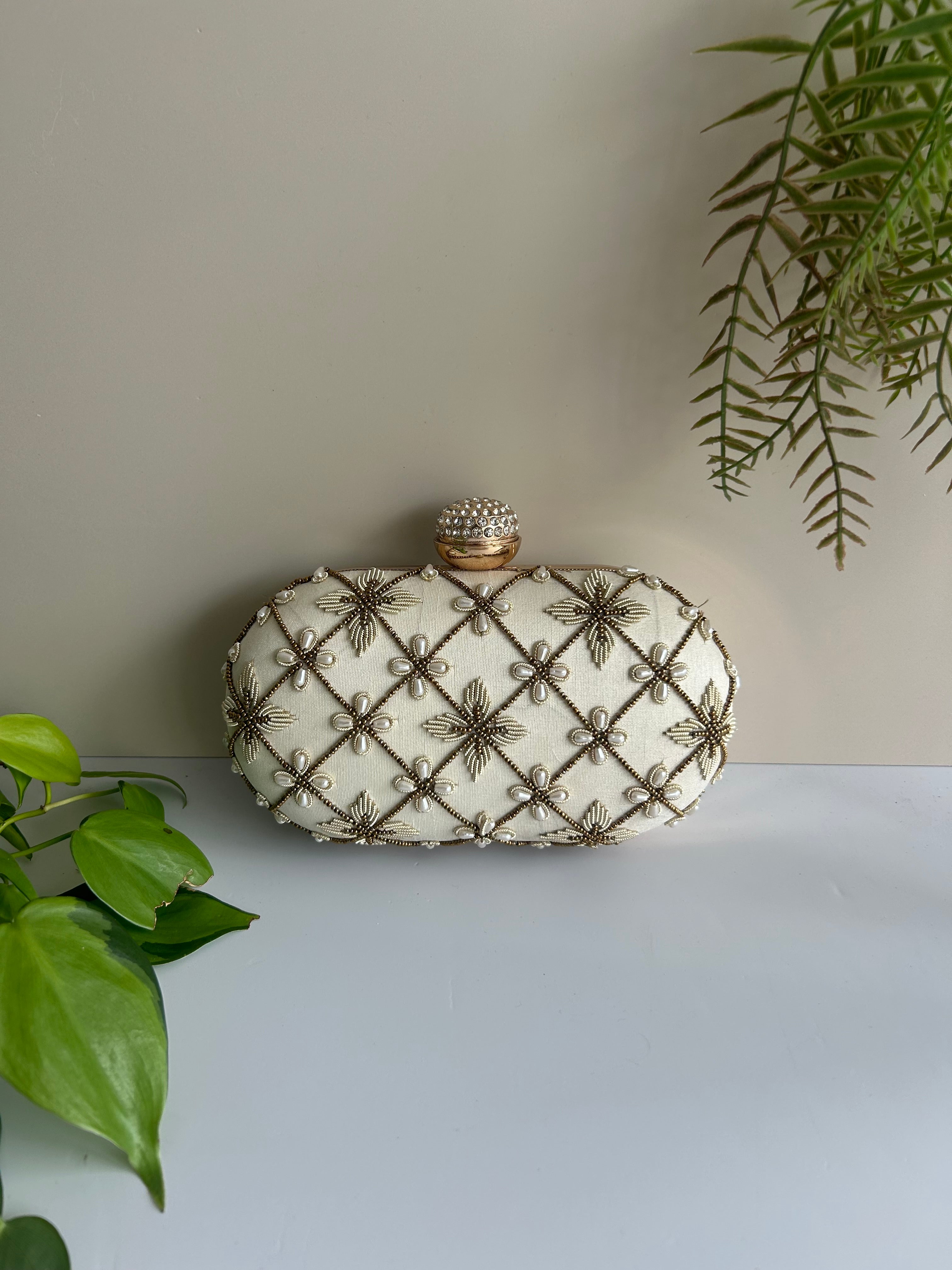 Embroidered Clutch