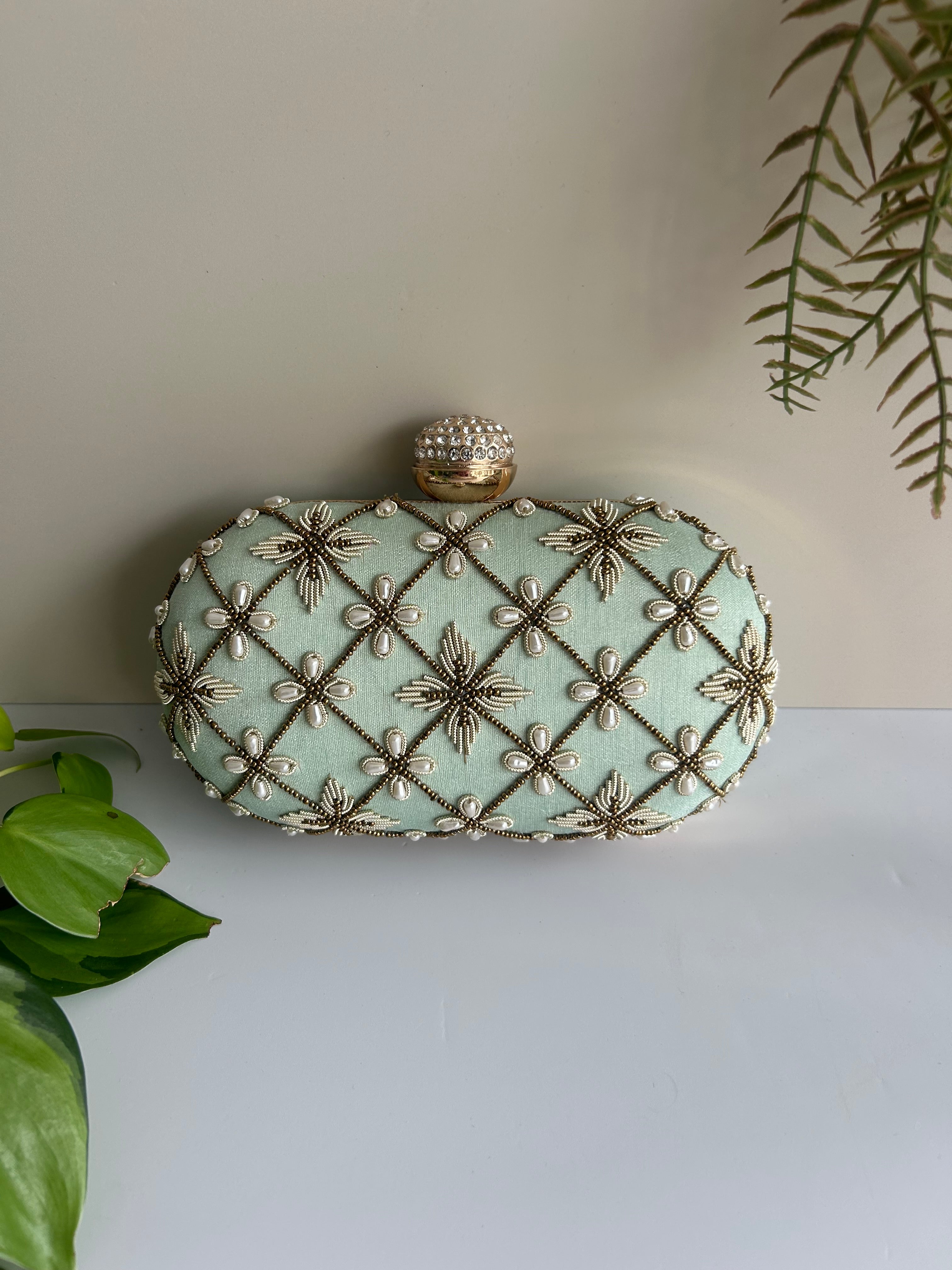 Embroidered Clutch