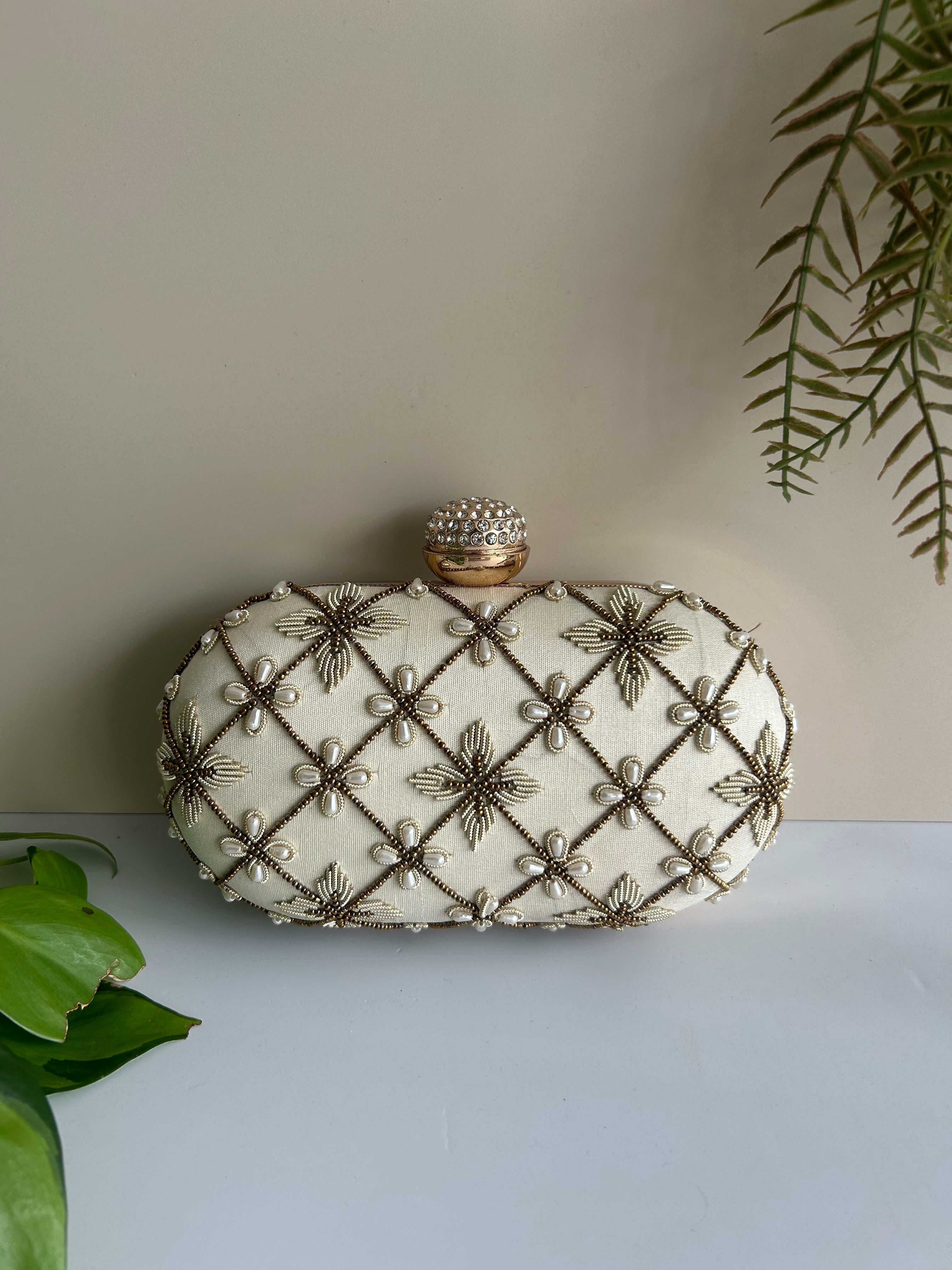 Embroidered Clutch