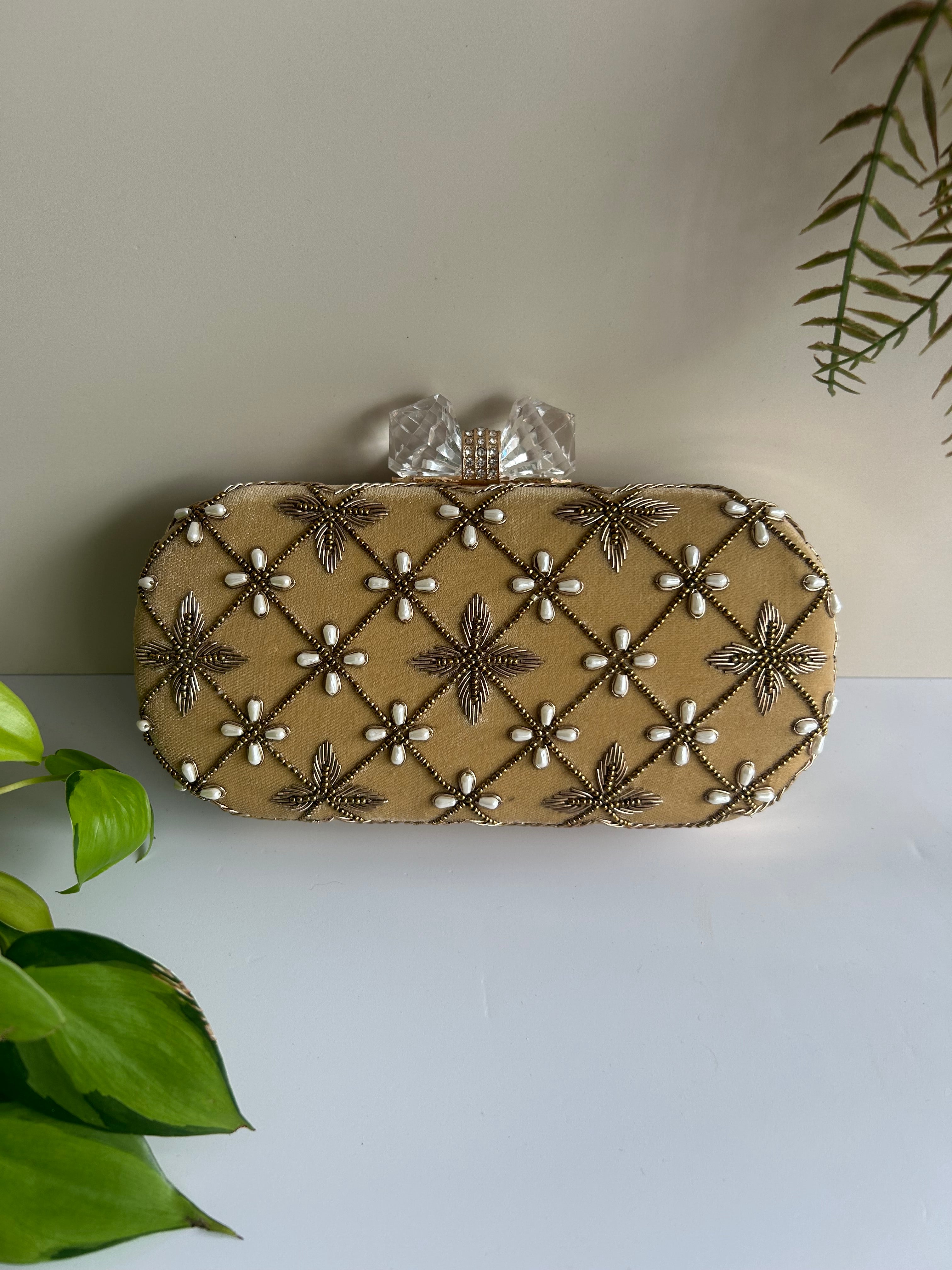 Embroidered Clutch