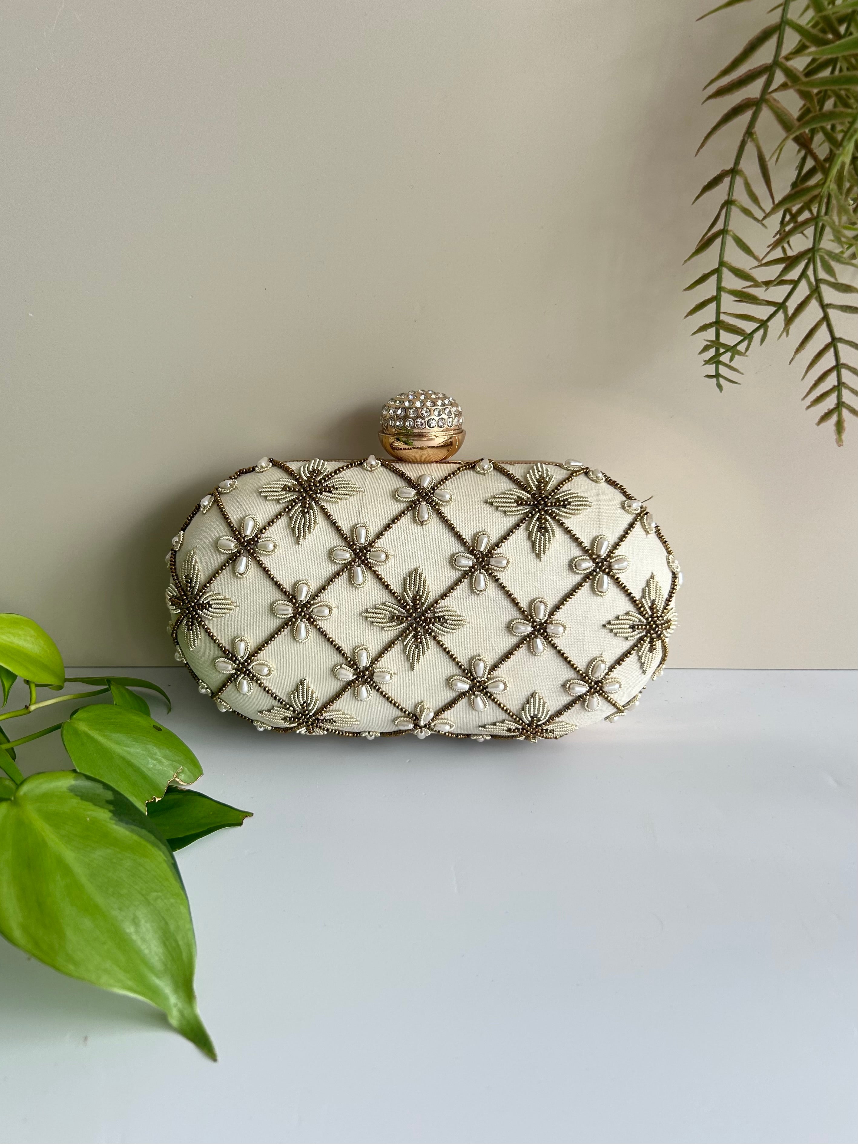 Embroidered Clutch