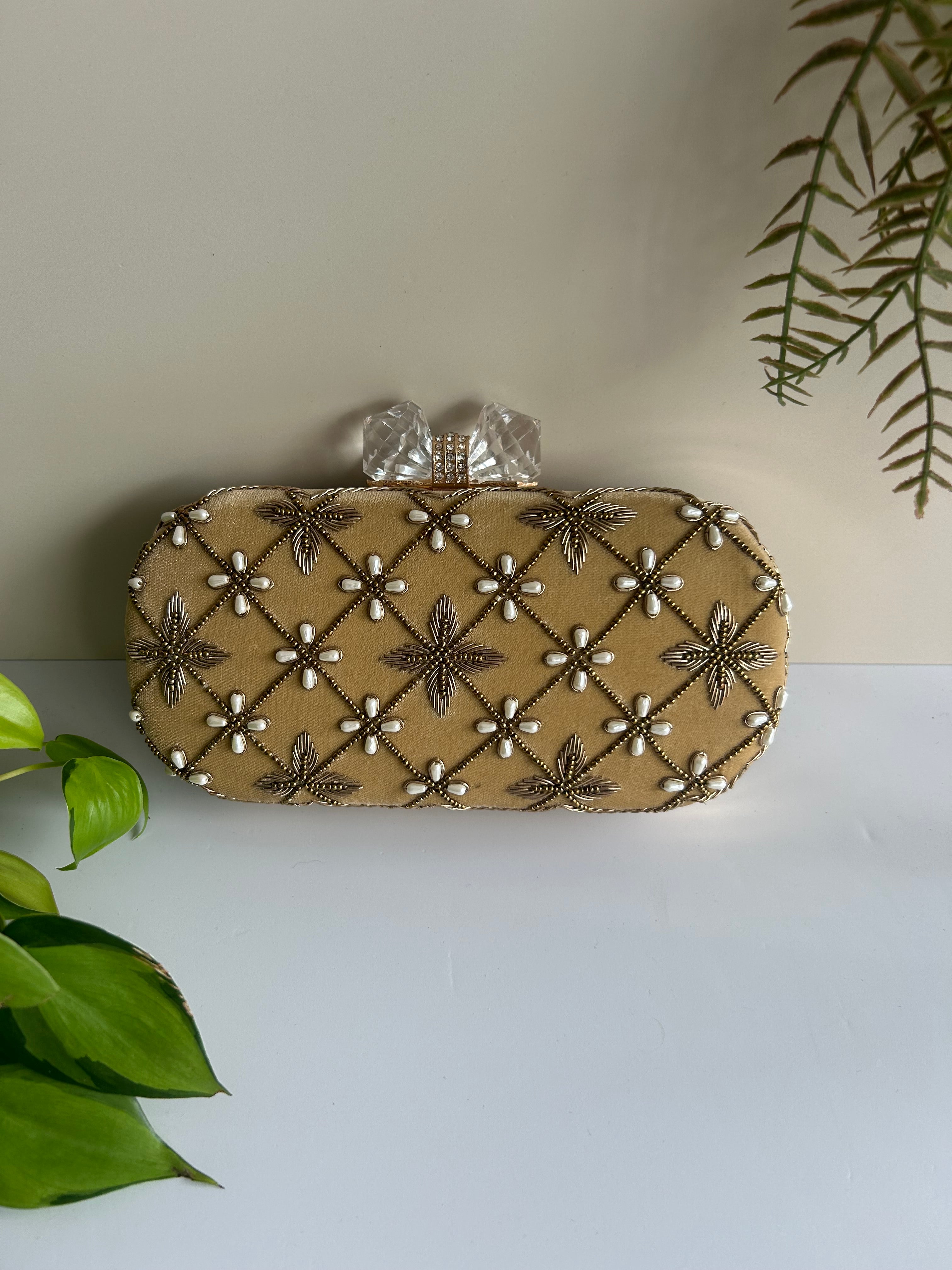 Embroidered Clutch
