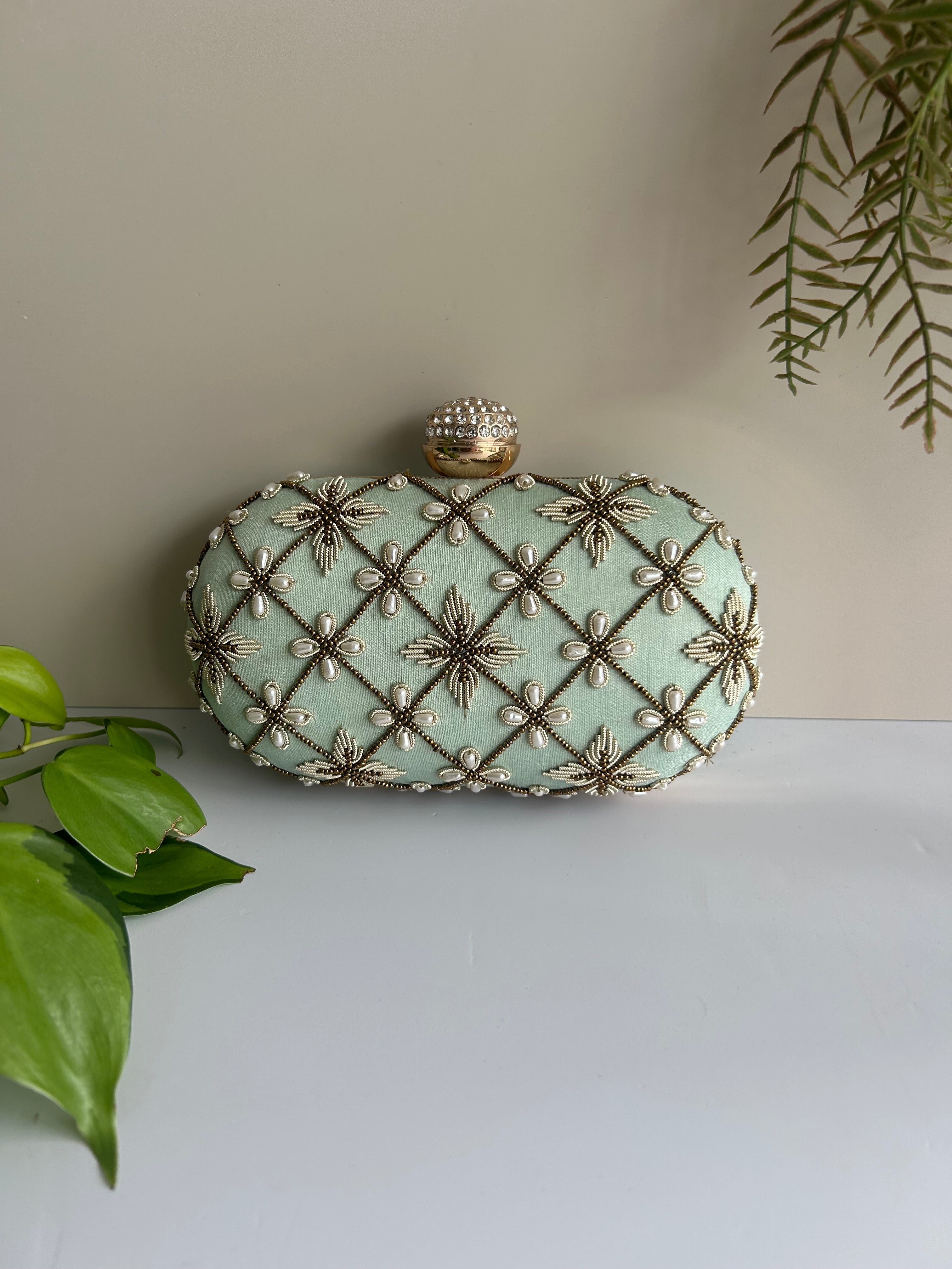Embroidered Clutch