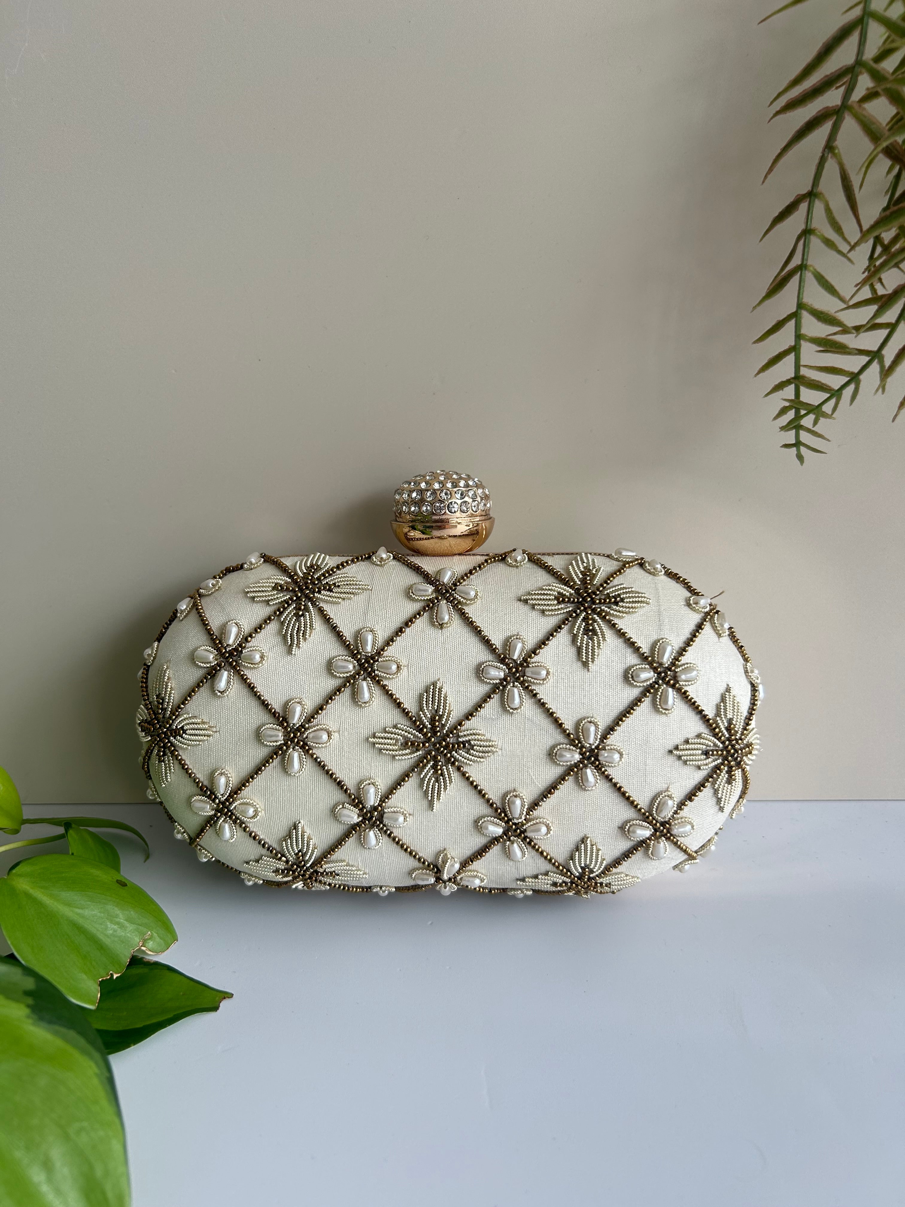 Embroidered Clutch