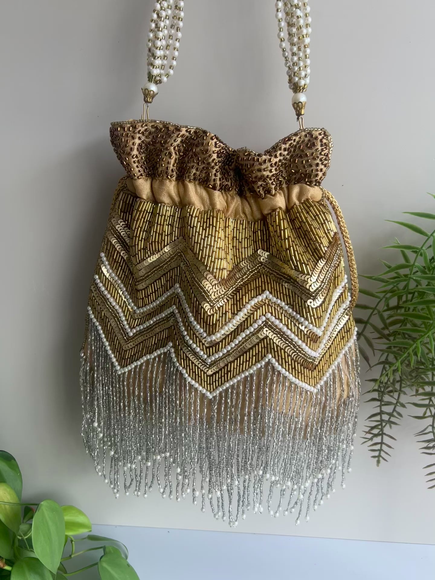 Chevron Potli Bag