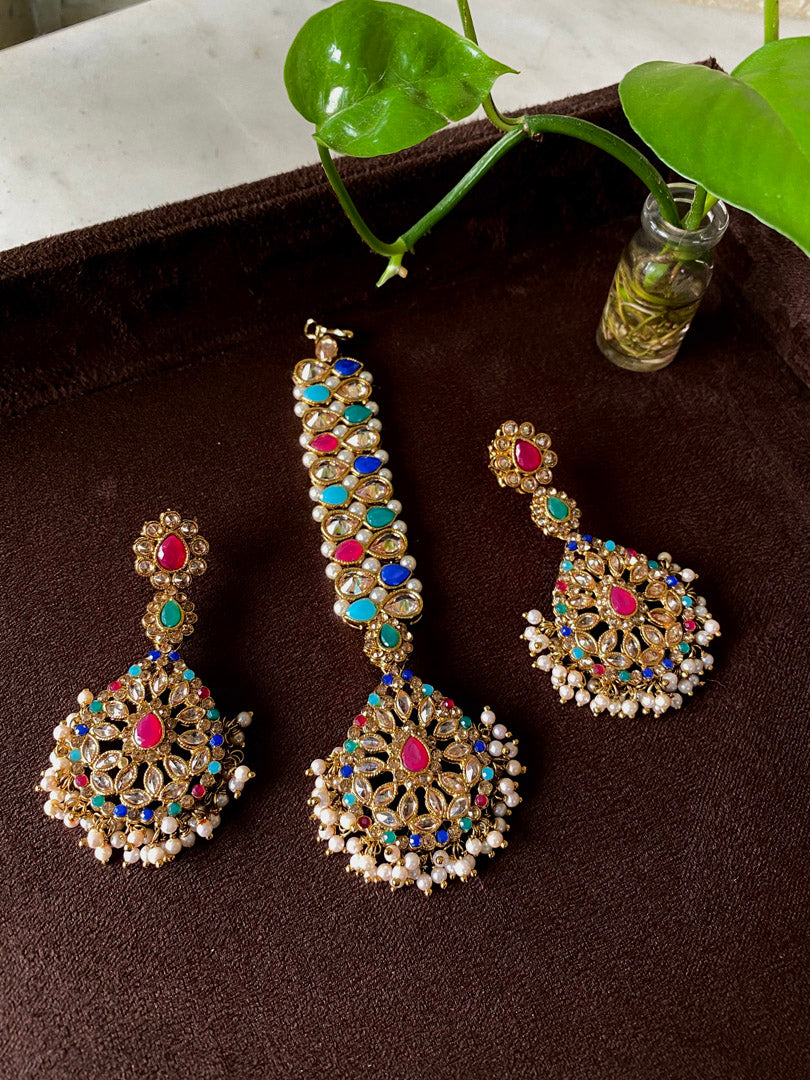 Tara Tikka Set- Multicolor