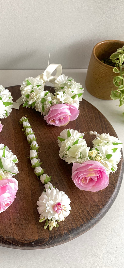 Floral Tikka-Earrings & Handsets