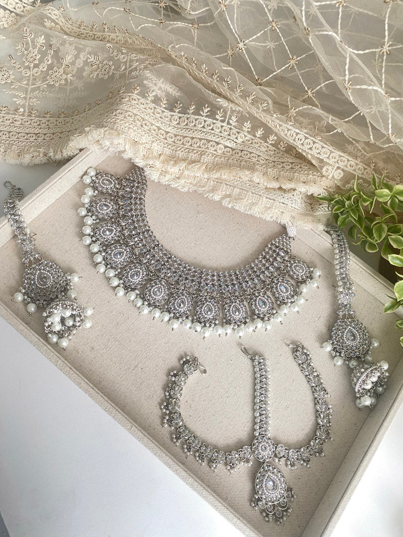 Anita Bridal Set-Silver
