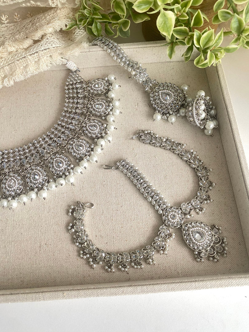 Anita Bridal Set-Silver