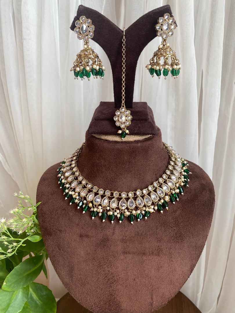 Vani Necklace Set - Green