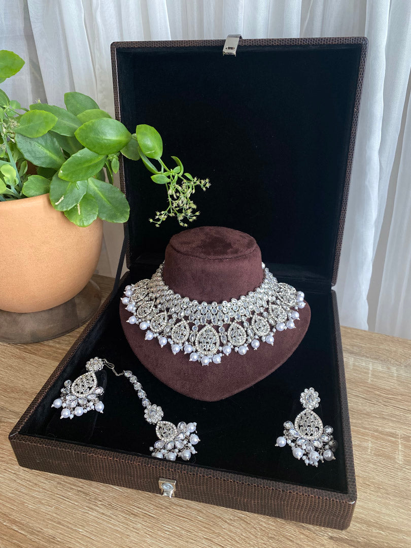 Sophia Necklace set - Silver