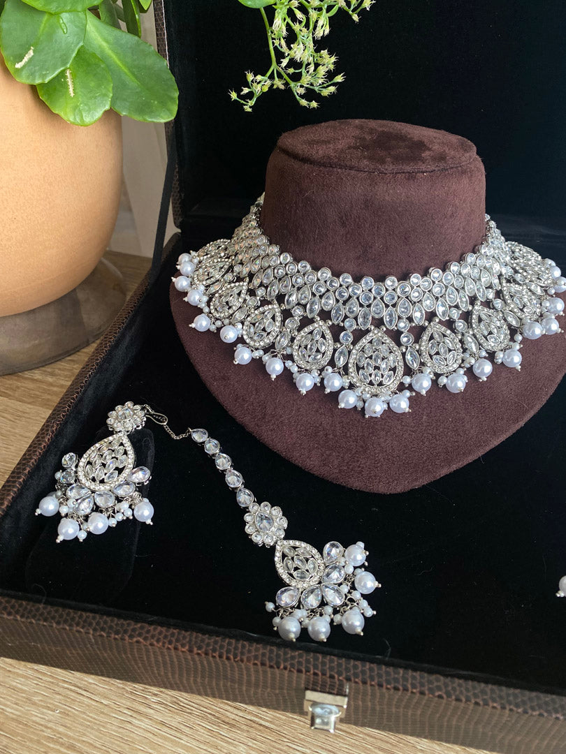 Sophia Necklace set - Silver