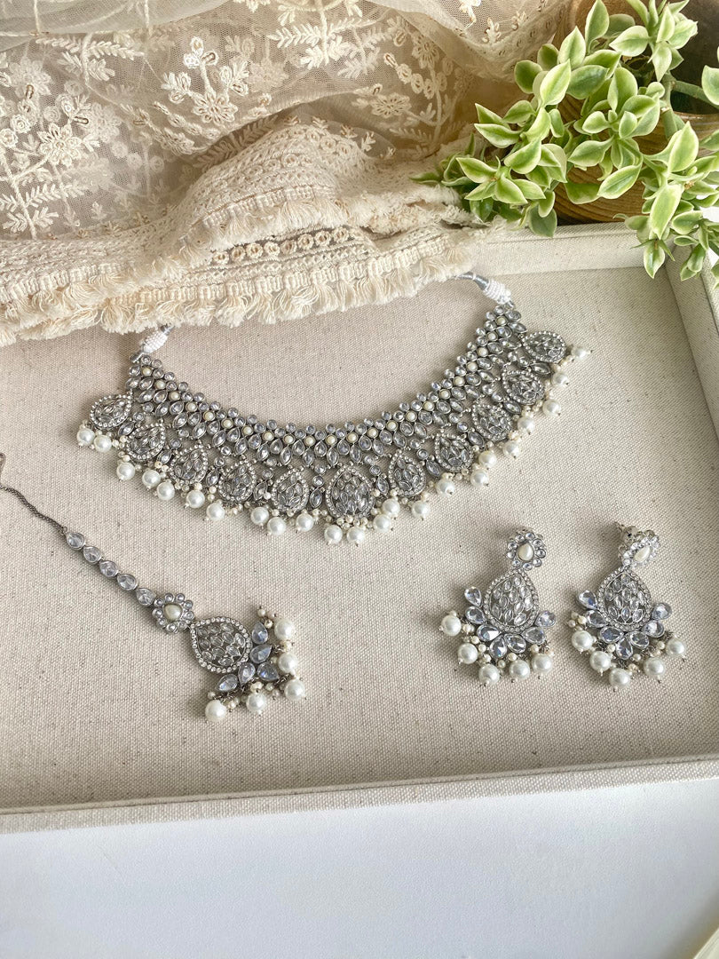 Sophia Necklace set - Silver