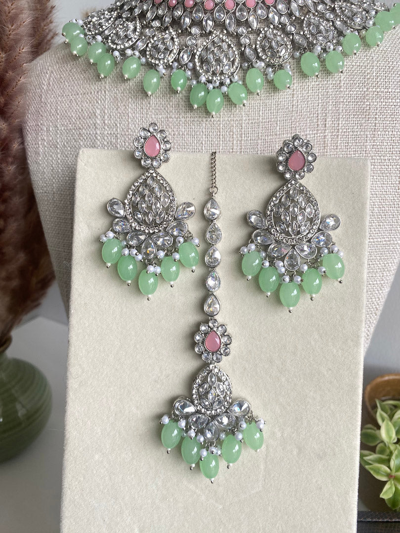 Sophia Necklace set - Silver