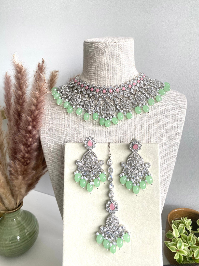 Sophia Necklace set - Silver